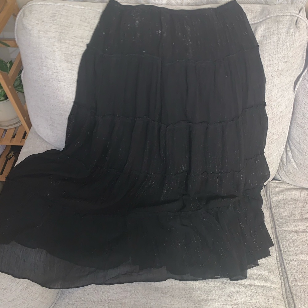 Elegant Black Maxi Skirt